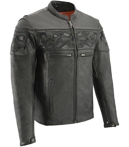 Milwaukee Leather MLM1500 Men's Crossover Black Leather Scooter
